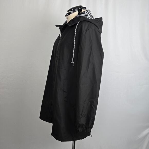 Unbranded Utility Rain Jacket Women's 2XL Black Full Zip Up Hooded NWOT - Picture 5 of 16